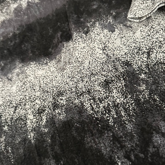 KENSIE Size L Black Gray Abstract Swing Dress Pleats On Back - Picture 6 of 9